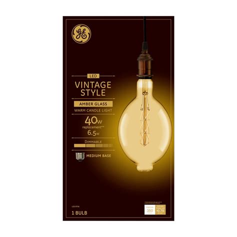 GE Vintage 40-Watt EQ Amber Dimmable Edison Light Bulb at Lowes.com