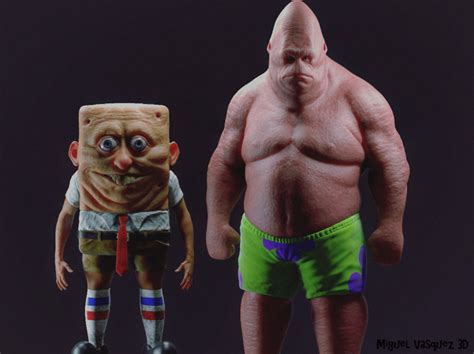 Disturbing images show what SpongeBob would look like as a human ...