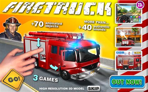 Kids Vehicles 1: Interactive Fire Truck - Animated 3D Games Fire Engine Adventure for Little ...