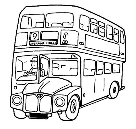 City Double Decker School Bus Coloring Pages - NetArt | Dessin bus ...