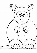 Baby Kangaroo Coloring Pages sketch template