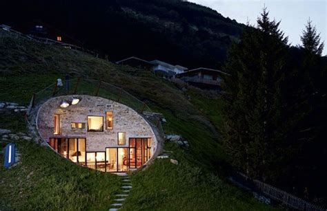 Villa built into a hillside. | House in the mountains, Underground homes, Earth sheltered homes