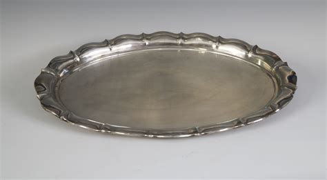 Silver tray with glass insert – Bodó Galéria és Aukciósház