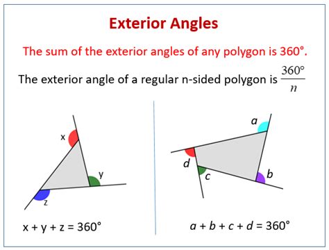 Exterior Angles of Polygons (examples, solutions, videos, worksheets ...