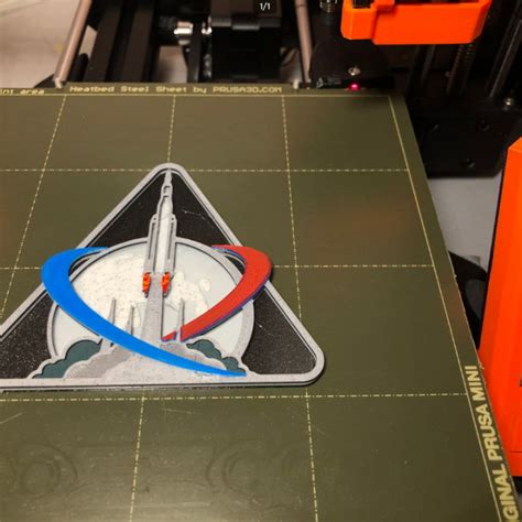 3D Printable Artemis I mission logo - multi color version by Robert Oppel