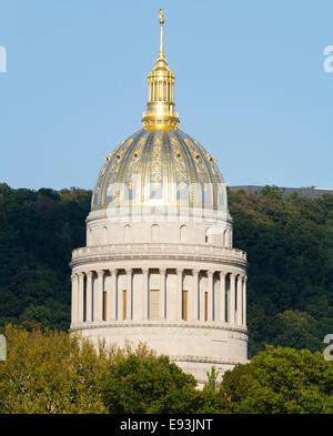 The golden dome of the West Virginia State Capitol in Charleston, WV ...