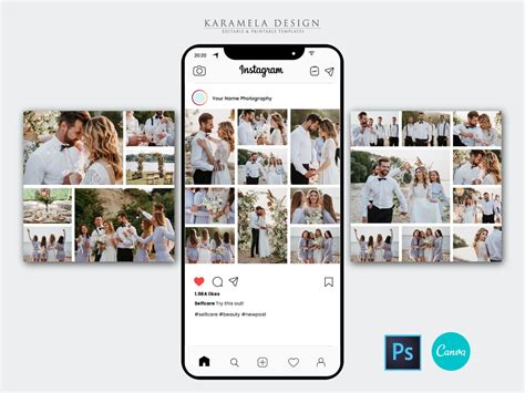 Instagram Post Photo Collage Templates, Sneak Peek Photo Template ...