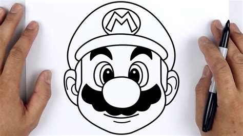 HOW TO DRAW MARIO | Super Mario Bros. - Easy Step By Step Tutorial For ...