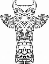 Amazing Sculptures Of Totem Poles Coloring Page  NetArt sketch template