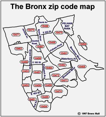 Bronx Zip Code Map | GOOGLESAND