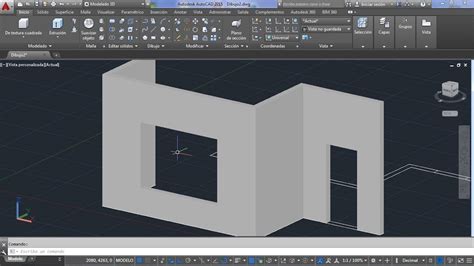 como hacer una pared 3D en autocad - YouTube