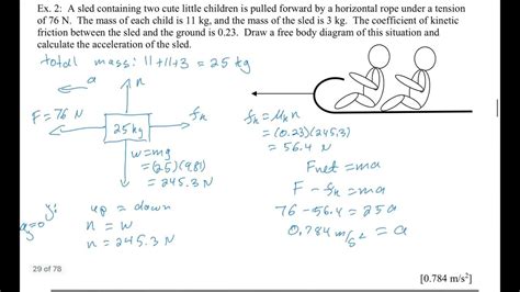 Physics 001 Notes p29: Examples using Fnet=ma - YouTube