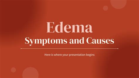 Edema Symptoms and Causes | Google Slides & PowerPoint