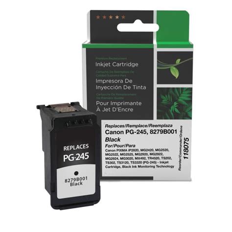 CIG Remanufactured Black Ink Cartridge for Canon PG-245 - Carbon Copy Laser