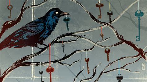 raven, Artwork, Crow, Keys, Trees, Spooky Wallpapers HD / Desktop and Mobile Backgrounds