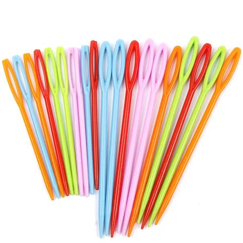 Aliexpress.com : Buy 20pcs 2 sizes Plastic Knitting Needles Crochet ...