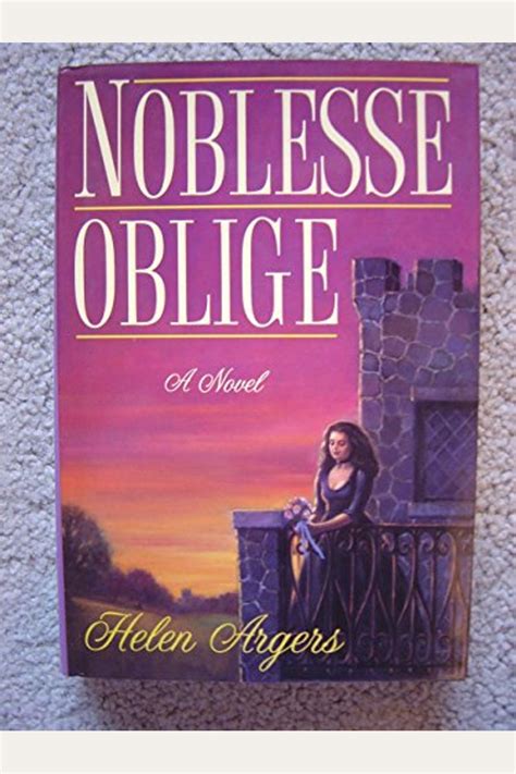 Buy Noblesse Oblige Book By: Helen Argers