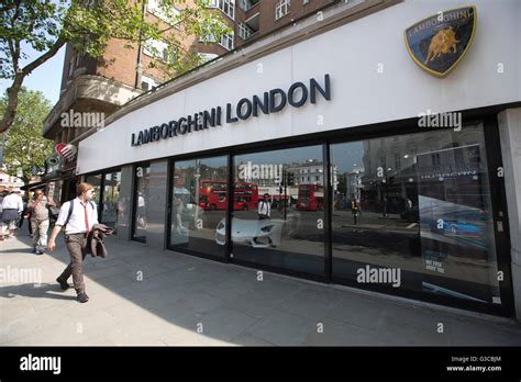 Lamborghini London, luxury sports car dealership, Old Brompton Road ...