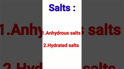 Anhydrous and hydrated salts with examples|Chapter 2||Class 10|NCERT ...