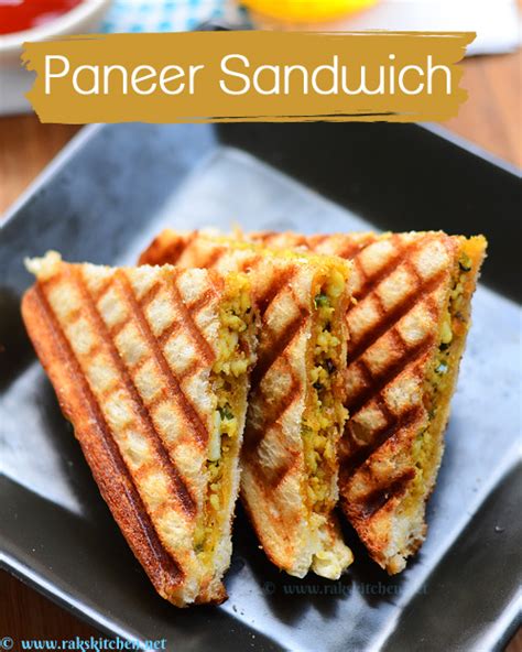 Paneer sandwich recipe, Kids lunch box recipes - Raks Kitchen