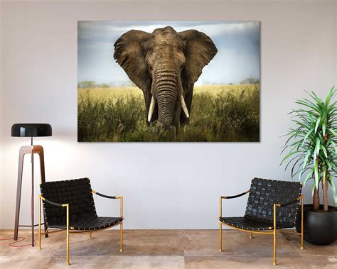 Elephant Wall Prints Art Decor Elephant Painting on Canvas Art | Etsy