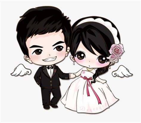 Love Cartoon Couple, Chibi Couple, Cute Love Cartoons, Wedding Card Design Indian, Indian ...