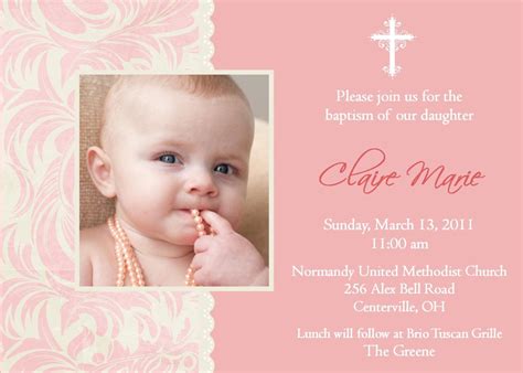 Girl Baptism Invitations