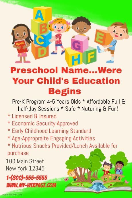 design preview | Preschool names, Flyer template, Tutoring flyer