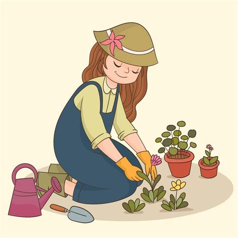 Gardener Woman Vector Art, Icons, and Graphics for Free Download