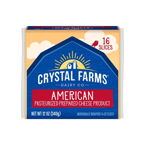 Crystal Farms American Cheese Slices, 12 oz., 16 slices wrapped ...