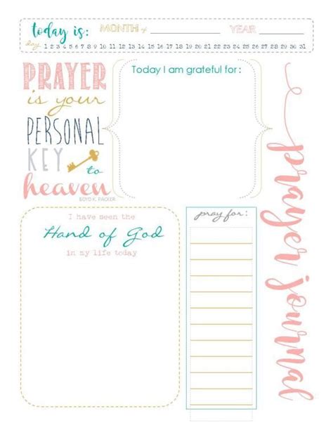 Bible Study Journal Prayer Printables Prayer Journal Daily Prayer Guide Drawing & Illustration ...