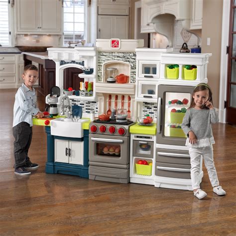 Free 2-day shipping. Buy Step2 Elegant Edge Play Kitchen with 78 Piece ...