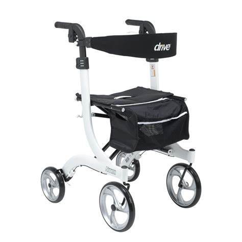 Drive Medical Nitro Euro Style Rollator Rolling Walker, Tall, White - Walmart.com - Walmart.com