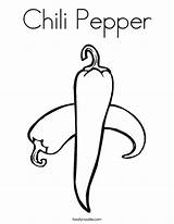 Chili Pepper Coloring Page Pages sketch template