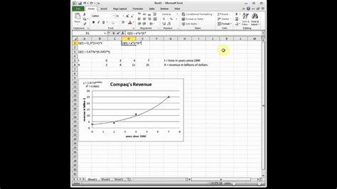 Exponential Functions in Excel - YouTube