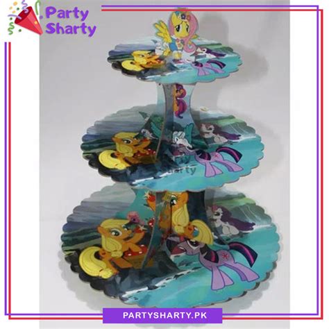 Little Pony Theme Cupcake Stand For Theme Party Decoration and Celebra ...