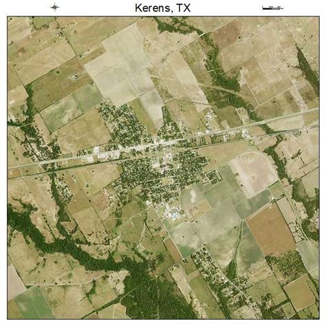 Aerial Photography Map of Kerens, TX Texas