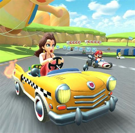 Mario Kart tour, Pauline et le taxi | Super mario kart, Mario kart, Mario bros