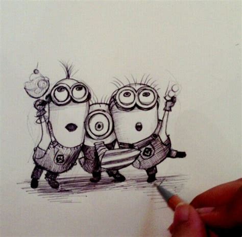 minions | Minion art, Cool pencil drawings, Minion drawing