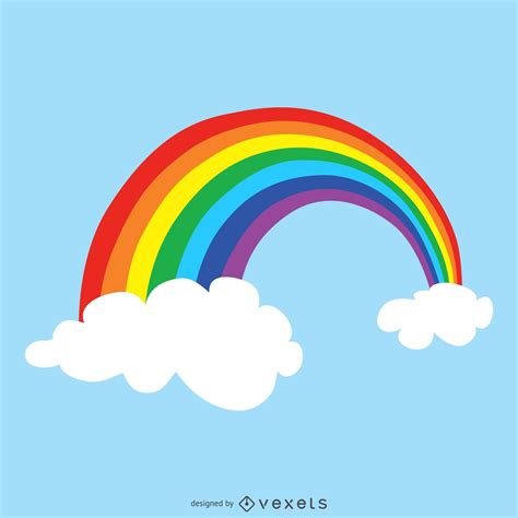 Bright Rainbow Drawing Vector Download