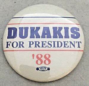 1988 Mike Dukakis for President Pinback Pin Button Badge | eBay