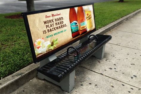 Bus Stop Bench Advertisement Mockup (318600)