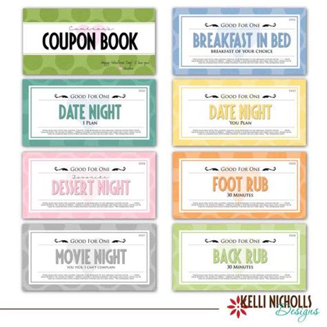 Custom Anniversary Gift Coupon Book, Wife or Husband Gift, Printable Instant Download - Etsy ...