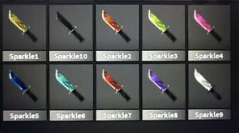 SPARKLE Set Collectibles MM2 All 10 Weapons Murder Mystery 2 Cheap | eBay