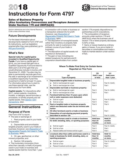 IRS Instructions 4797 2018 - 2019 - Fill out and Edit Online PDF Template