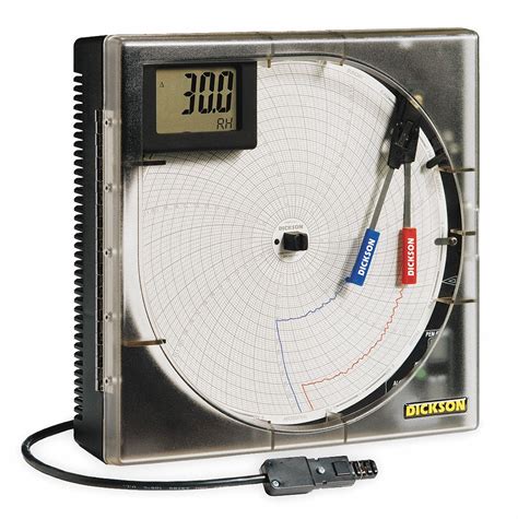 DICKSON Circular Chart Recorder, Temperature and Humidity, 1, 31, 7 - 23MD05|TH8P3 - Grainger