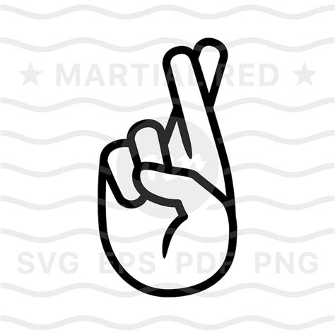 Fingers Crossed Svg Crossing Fingers Svg Hand Gesture Wish - Etsy