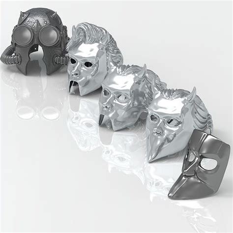 Collection of masks from the band GHOST BC 3D model 3D printable | CGTrader