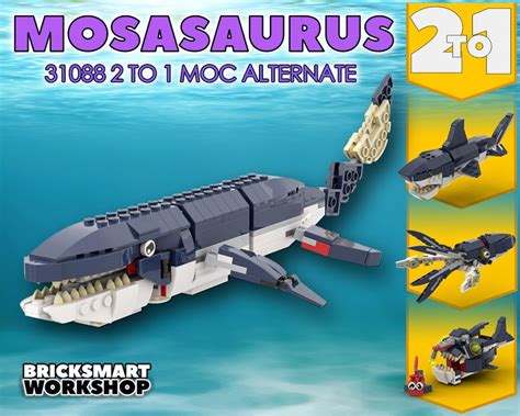 LEGO MOC Mosasaurus 31088 2 to 1 by bricksmartworkshop | Rebrickable - Build with LEGO