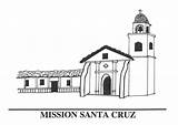 On Santa Cruz Mission Coloring Page Pages sketch template